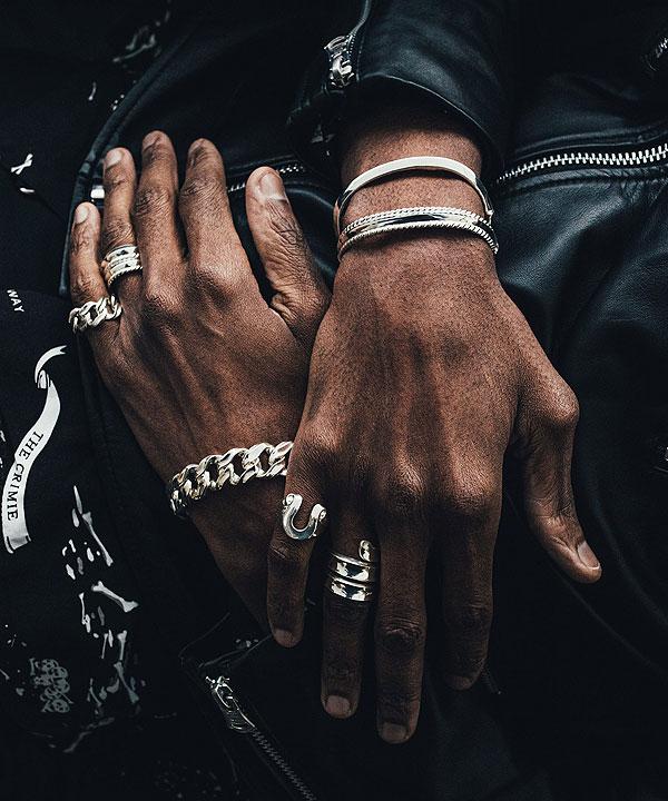 CRIMIE クライミー PYRAMID STUDS GUADALUPE SILVER BRACELET