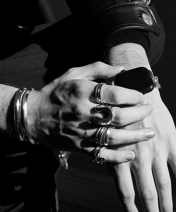 CRIMIE クライミー PYRAMID STUDS GUADALUPE SILVER BRACELET