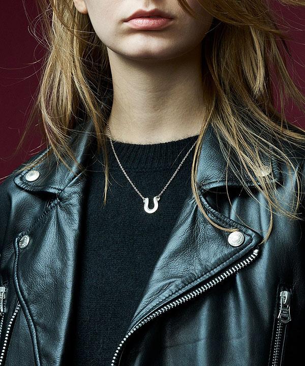 CRIMIE クライミー LETTER RIBBON HORSE SHOE SILVER NECKLACE