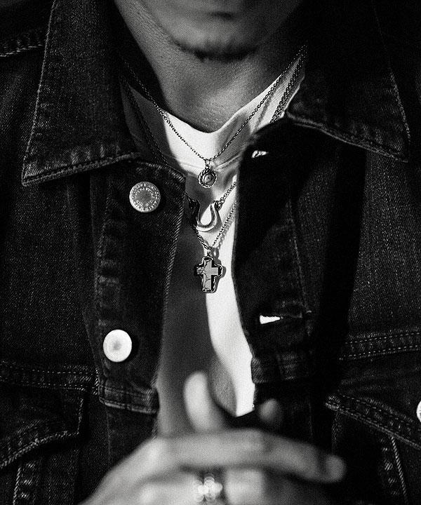 CRIMIE クライミー STONE CROSS SILVER NECKLACE