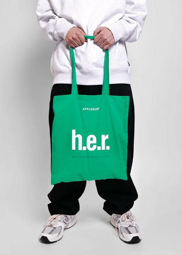 APPLEBUM アップルバム “h.e.r.” Totebag