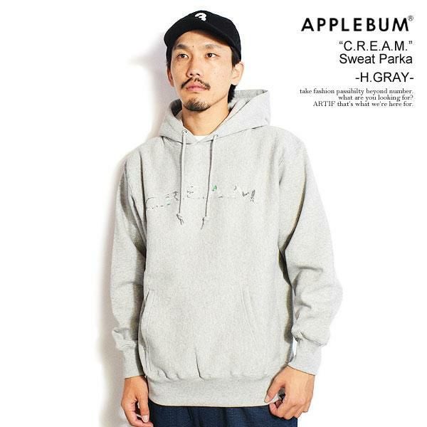 APPLEBUM アップルバム “C.R.E.A.M.” Sweat Parka -H.GRAY-