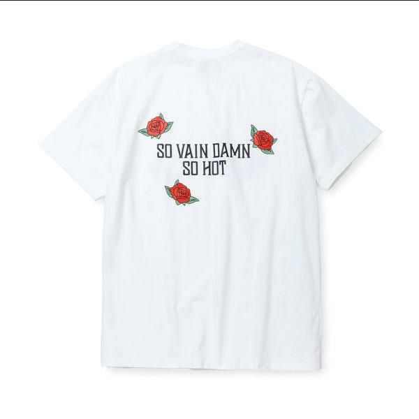 CALEE キャリー STRETCH CALEE ROSE LOGO TEE