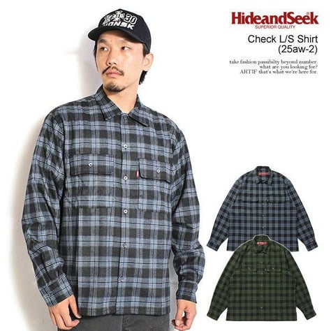 HIDE AND SEEK ハイドアンドシーク Check L/S Shirt (25aw-2)