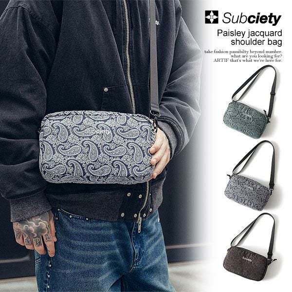 SUBCIETY サブサエティ Paisley jacquard shoulder bag