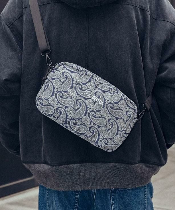 SUBCIETY サブサエティ Paisley jacquard shoulder bag