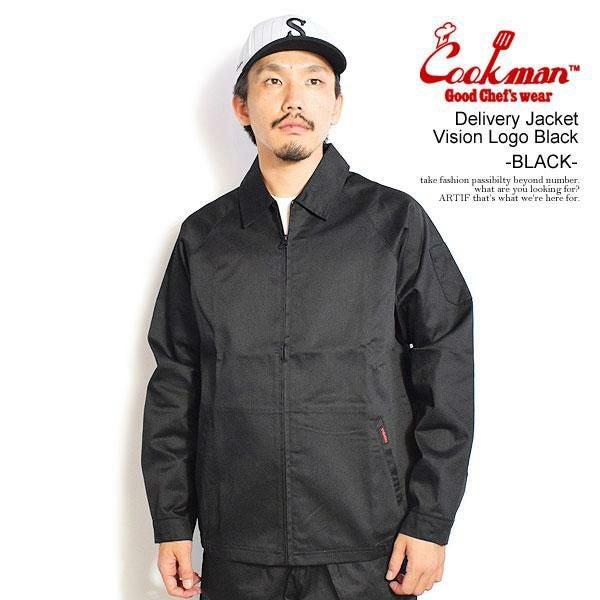 Cookman 上下セットアップ 黒 M 美品 定価17,930 COOKMAN クックマン Delivery Jacket Vision Logo Black -BLACK