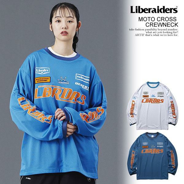 Liberaiders リベレイダース MOTO CROSS CREWNECK | ARTIF [ストリート
