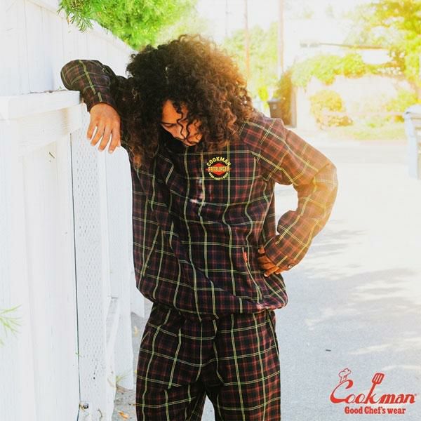 COOKMAN クックマン Chef Pants Semiwide FAT Tartan Check -RED