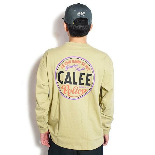 CALEE キャリー VINTAGE TYPE CIRCLE LOGO L/S TEE