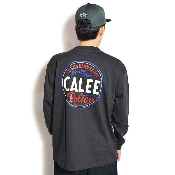 CALEE キャリー VINTAGE TYPE CIRCLE LOGO L/S TEE