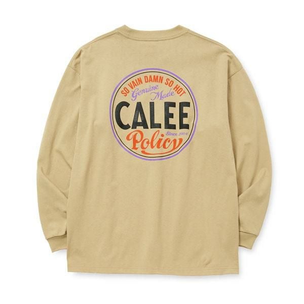 CALEE キャリー VINTAGE TYPE CIRCLE LOGO L/S TEE