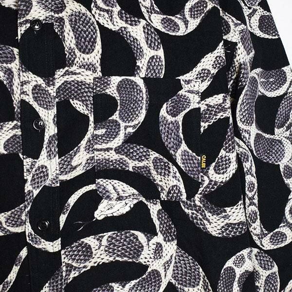 CALEE キャリー PRINT NEL L/S SH -SNAKE PATTERN-