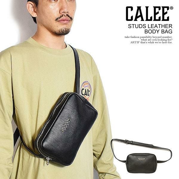 バッグ calee STUDS LEATHER BODY BAG CALEE - 【残り一点】Studs Leather Body Bag | ACRMTSM ONLINE STORE