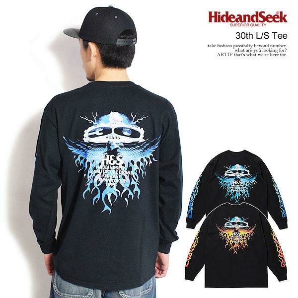 HIDE AND SEEK ハイドアンドシーク 30th L/S Tee