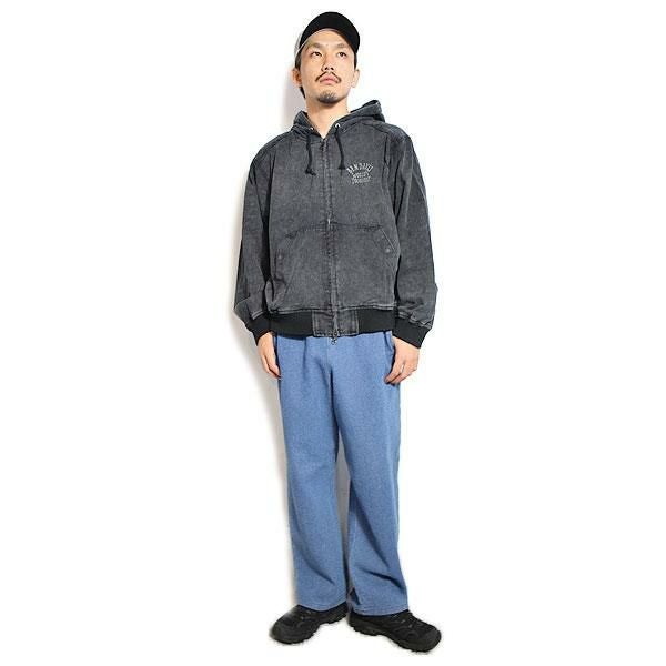 BEN DAVIS ベンデイビス BLEACHED TWILL ZIP HOODIE