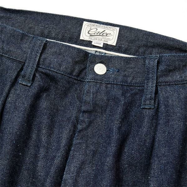 CALEE キャリー VINTAGE REPRODUCT DENIM TUCK TROUSERS -INDIGO-