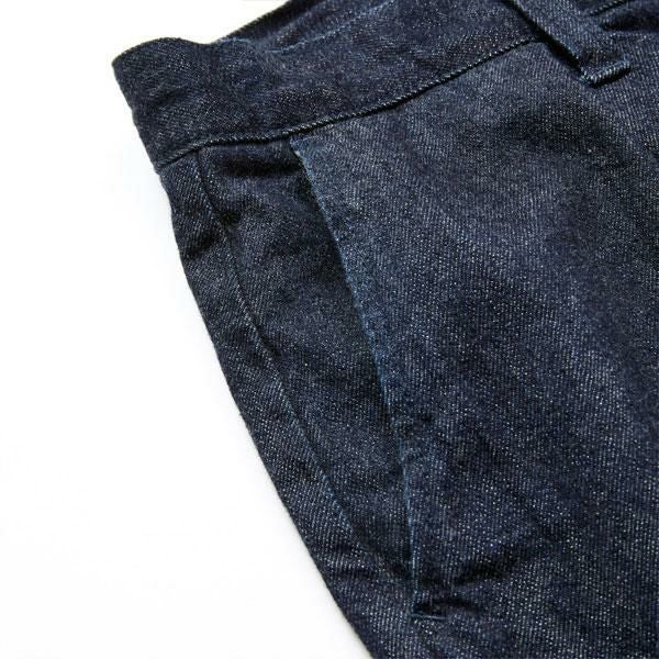 CALEE キャリー VINTAGE REPRODUCT DENIM TUCK TROUSERS -INDIGO-