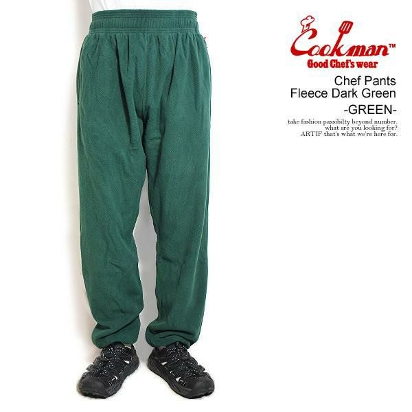 クックマン COOKMAN クックマン Chef Pants Fleece Dark Green -DARK GREEN
