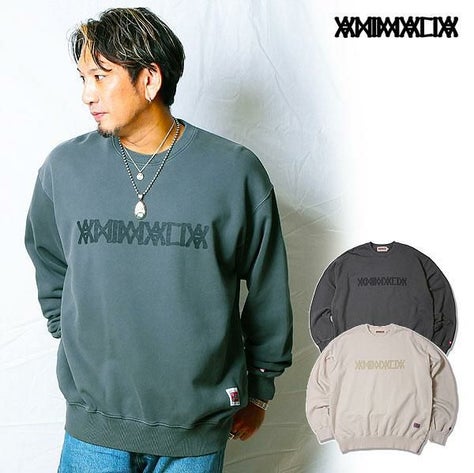 ANIMALIA アニマリア Pigment Dyeing Crew Sweat -LOGO