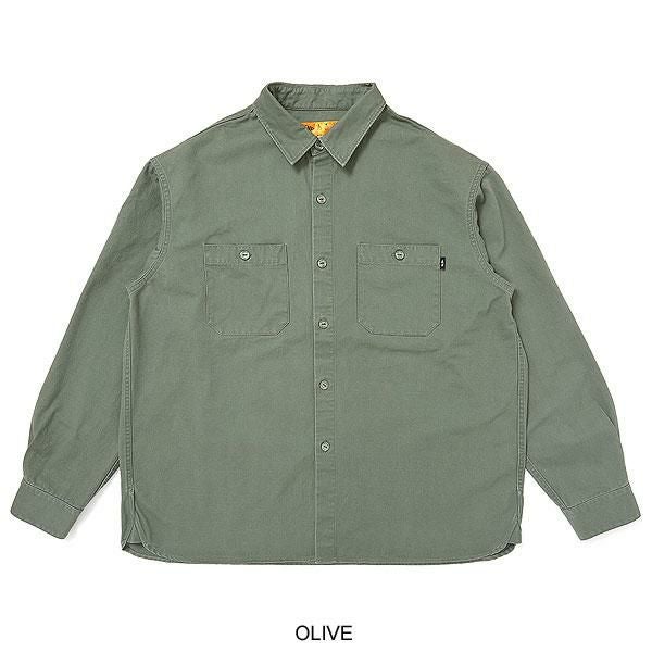 チャレンジャー CHALLENGER ワークシャツ L ブラウンカーキ CHALLENGER チャレンジャー SNAKING LOGO WORK SHIRT