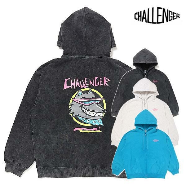 CHALLENGER チャレンジャー NEON WOLF ZIP HOODIE