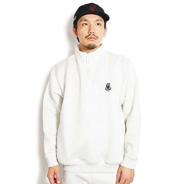 CALEE キャリー HIGH GAUGE DOUBLE KNIT HALF ZIP SW