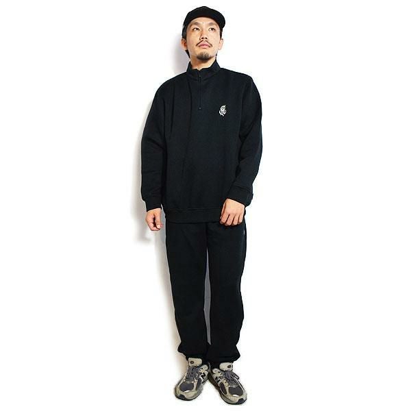 CALEE キャリー HIGH GAUGE DOUBLE KNIT HALF ZIP SW