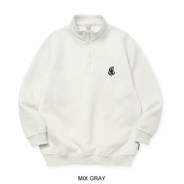 CALEE キャリー HIGH GAUGE DOUBLE KNIT HALF ZIP SW