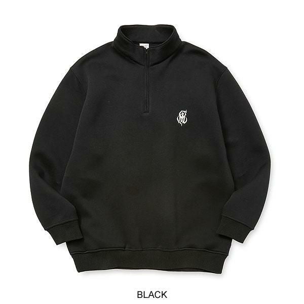 CALEE キャリー HIGH GAUGE DOUBLE KNIT HALF ZIP SW