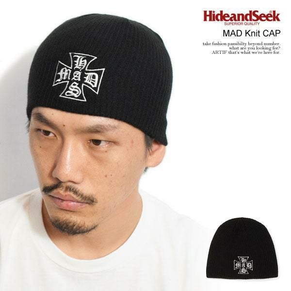 HIDE AND SEEK ハイドアンドシーク MAD Knit CAP