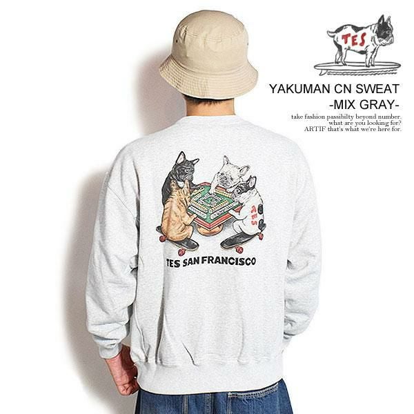The Endless Summer エンドレスサマー TES YAKUMAN CN SWEAT -MIX GRAY-