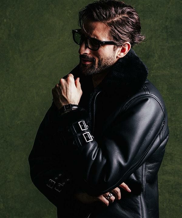 CRIMIE クライミー MOUTON LEATHER JACKET