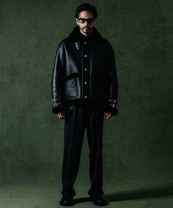 CRIMIE クライミー MOUTON LEATHER JACKET