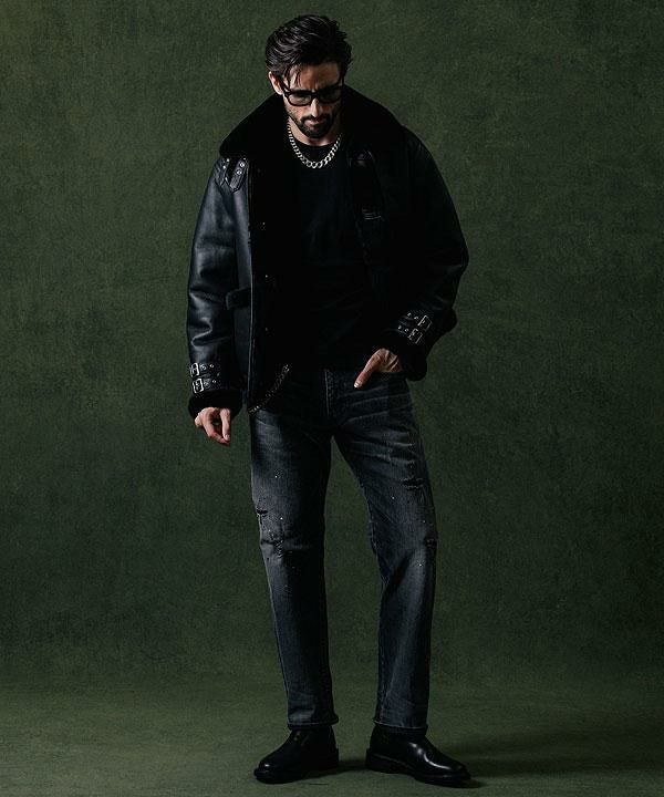 CRIMIE クライミー MOUTON LEATHER JACKET