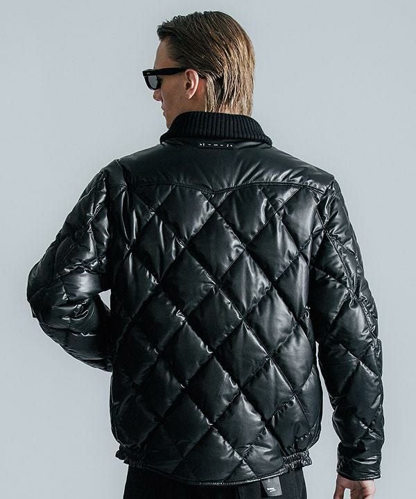 CRIMIE クライミー DIAMOND QUILT LAMB LEATHER DOWN JACKET