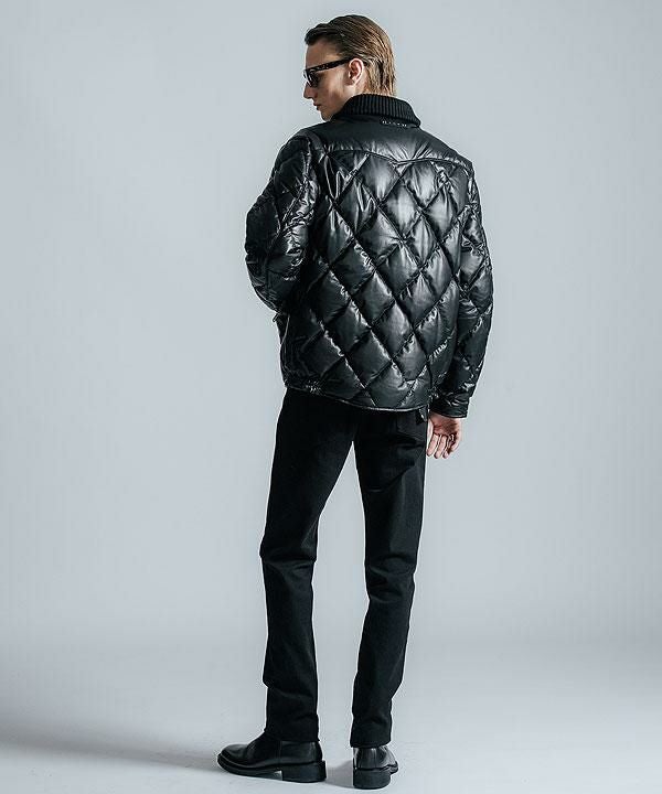 CRIMIE クライミー DIAMOND QUILT LAMB LEATHER DOWN JACKET