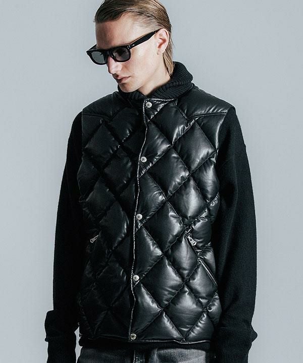 H*O様 オークション　クライミー　CRIMIE キルティングベスト CRIMIE クライミー DIAMOND QUILT LAMB LEATHER DOWN VEST