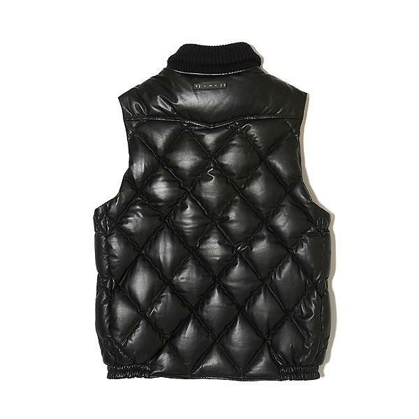 CRIMIE クライミー DIAMOND QUILT LAMB LEATHER DOWN VEST