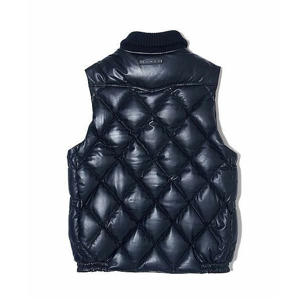 CRIMIE クライミー DIAMOND QUILT LAMB LEATHER DOWN VEST