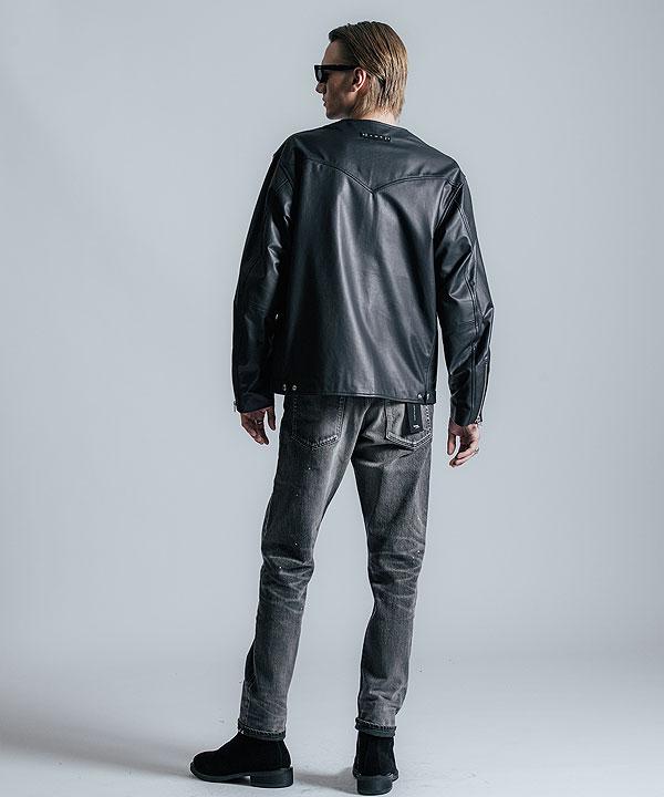 CRIMIE クライミー LAMB LEATHER RIDERS CARDIGAN