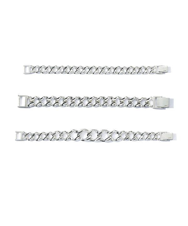 メーカー取り寄せ対応 CRIMIE クライミー LINK CHAIN SKIN SILVER BRACELET