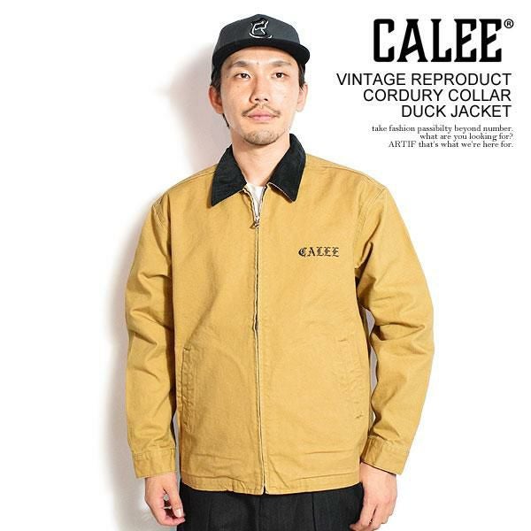 CALEE キャリー VINTAGE REPRODUCT CORDURY COLLAR DUCK JACKET