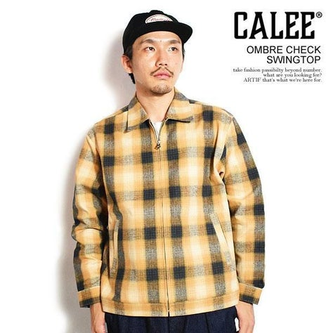 CALEE キャリー OMBRE CHECK SWINGTOP