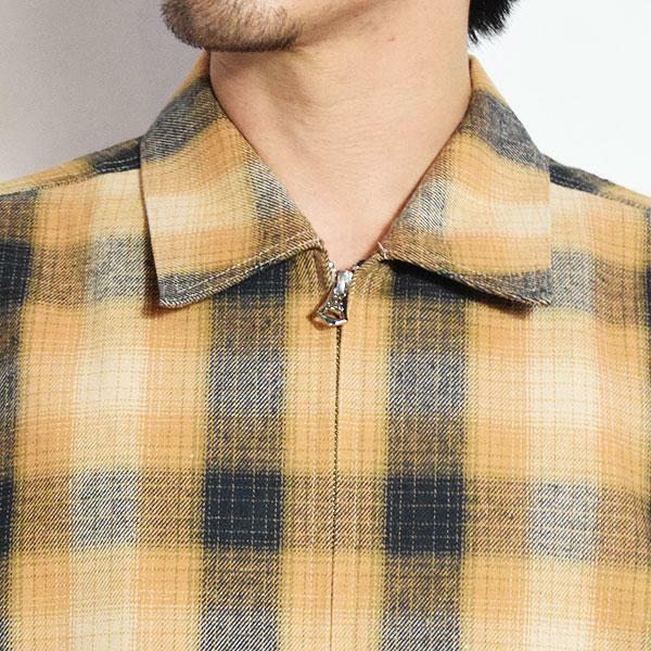 新品未使用 CALEE OMBRE CHECK SWINGTOP XLサイズ CALEE - OMBRE CHECK SWINGTOP (BLACK) / オンブレチェック スイング