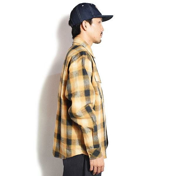 CALEE キャリー OMBRE CHECK WESTERN L/S SH