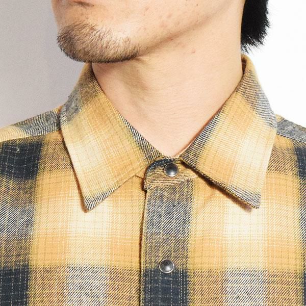 CALEE キャリー OMBRE CHECK WESTERN L/S SH