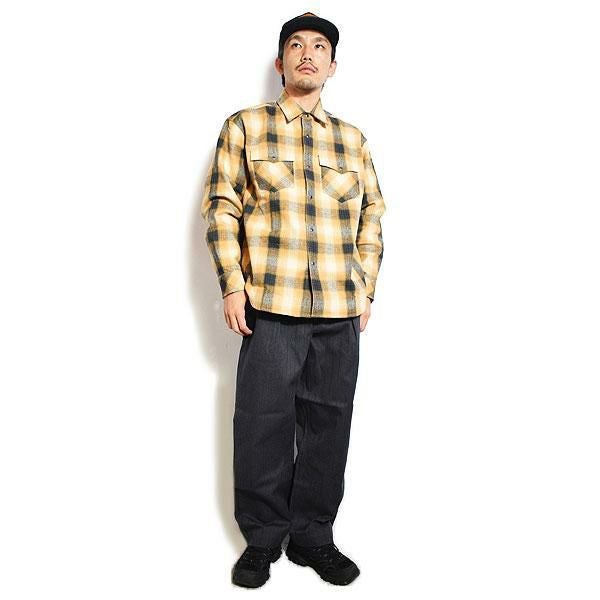CALEE キャリー OMBRE CHECK WESTERN L/S SH