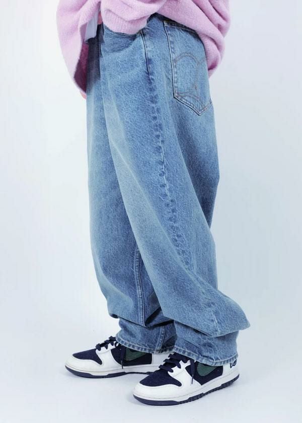 APPLEBUM アップルバム “Selena” Wide Tapered Denim Pants (Damage)
