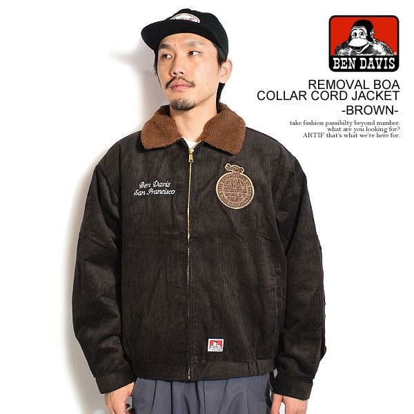 BEN DAVIS ベンデイビス REMOVAL BOA COLLAR CORD JACKET -BROWN-